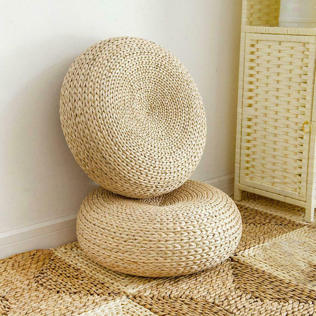 Doğal Hasır Yuvarlak Puf El Ya - Japanese Home Textiles incelemesi ve fiyatı