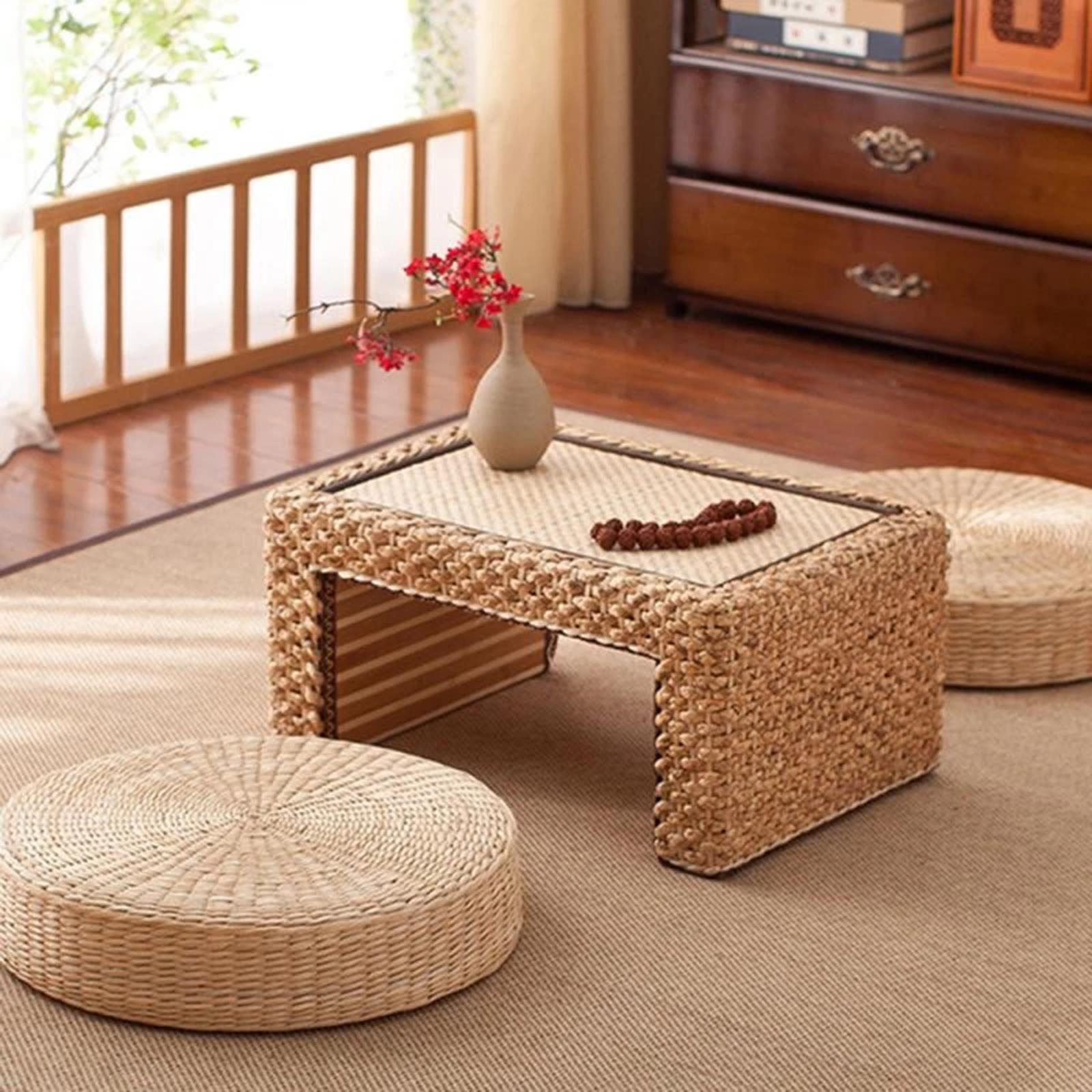 Doğal Hasır Yuvarlak Puf El Ya - Japanese Home Textiles incelemesi ve fiyatı