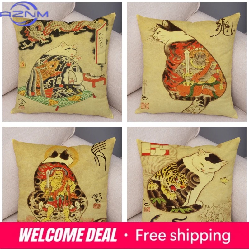 Vintage Japon Samuray Kedi Döv - Japanese Home Textiles incelemesi ve fiyatı