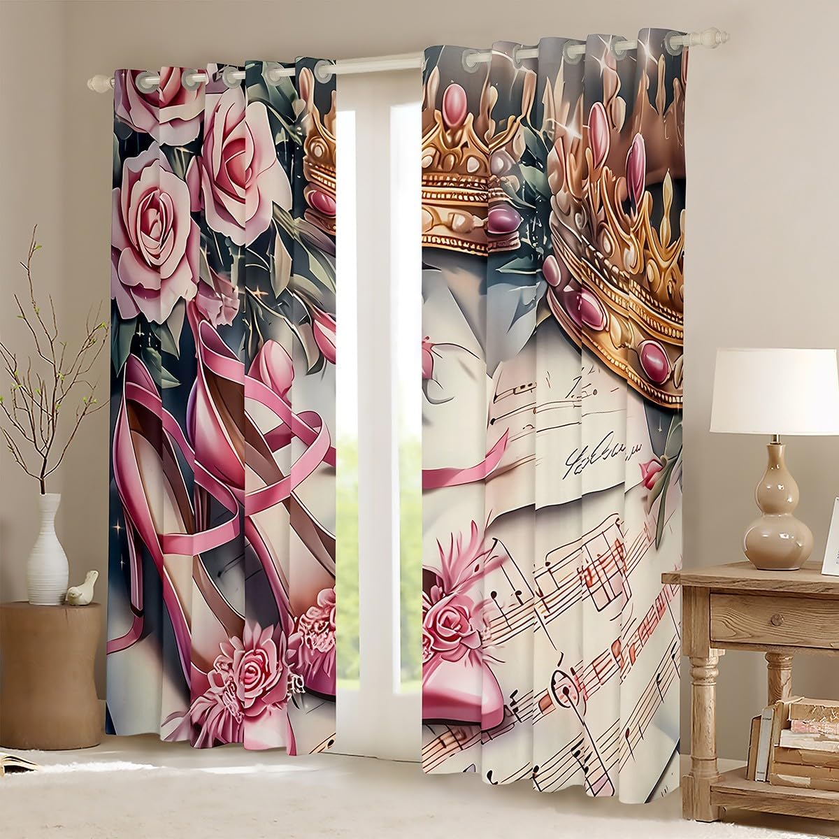 Pembe Gül Topuklu Ayakkabılar  - Home Textiles Luxury Curtains incelemesi ve fiyatı